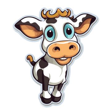 Cute Baby Cow Clipart On Transparent Background