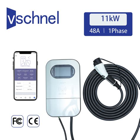 Vschnel V Phase Fast Ev Wallbox Kw Rfid Electric Car Charging