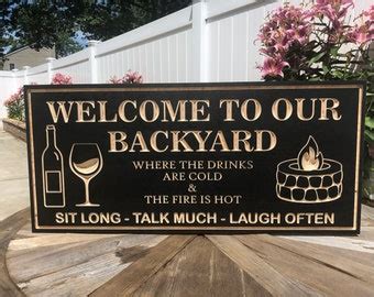 Outdoor Welcome Sign Etsy