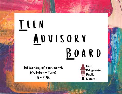 Teen Advisory Board East Bridgewater Public Library February 5 2024