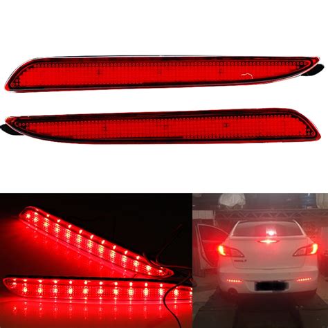 Niscarda Reflector De Parachoques Trasero Para Coche Luz Roja DRL De