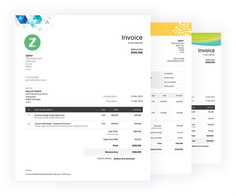 Zoho Invoice Online Invoice Management Software A2z Cloud Zoho