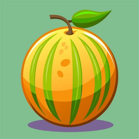 Melon Fruit Color Clip Art Vector Design Premium Ai Generated Vector