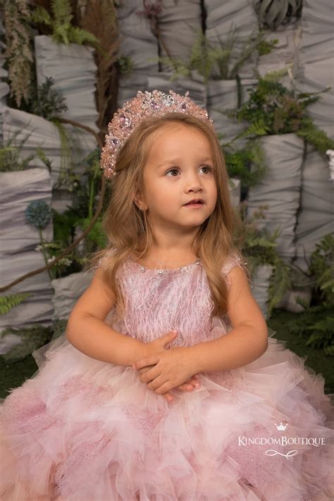 Blush Pink Satin Tulle Formal Flower Girl Dress For Special Etsy