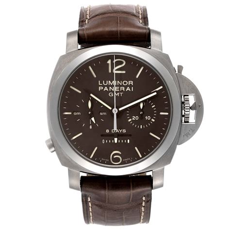 Panerai Luminor Chrono Monopulsante Day Gmt Titanium Watch Pam