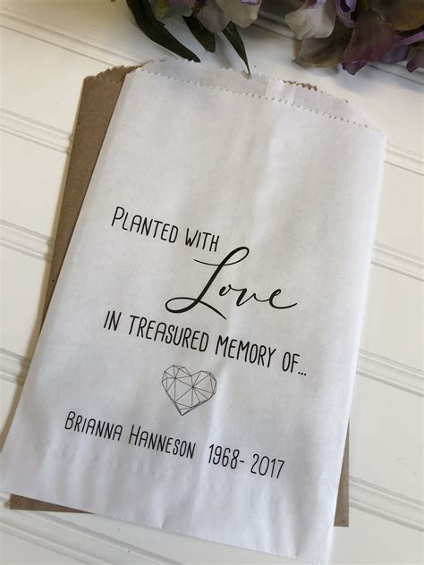 Memorial Gift Bags Funeral Favors Celebration Of Life Etsy