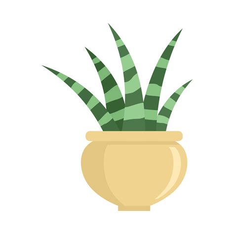 Striped Succulent Icon Flat Style Vector Art At Vecteezy