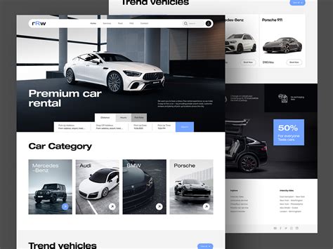 rRw - Premium Car Rental Website by Usman A. on Dribbble