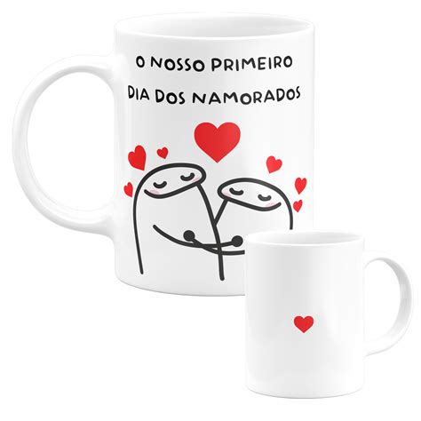 Caneca 325ml Flork O Nosso Primeiro Dia Dos Namorados POPIFY