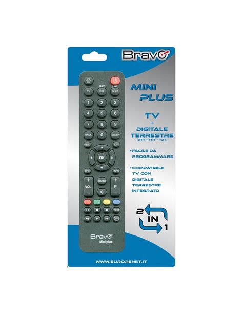 Bravo 90302246 Telecomando TV DTT Mini Plus Elettroclick