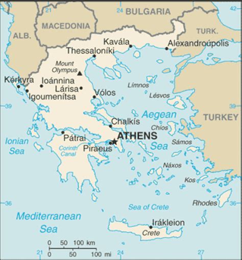 Map Of Athens Ancient Greece