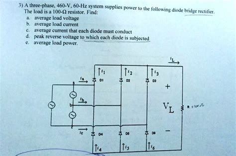 Solved The Load Is A Ohm Resistor Find A Average Load Voltage B