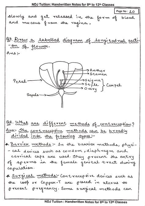 How Do Organism Reproduce Handwritten Notes For 10 Class