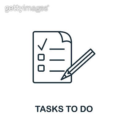 Tasks To Do Icon Line Style Symbol From Productivity Icon Collection