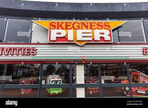 Skegness Pier Sign Skegness Lincolnshire Uk England Skegness Pier