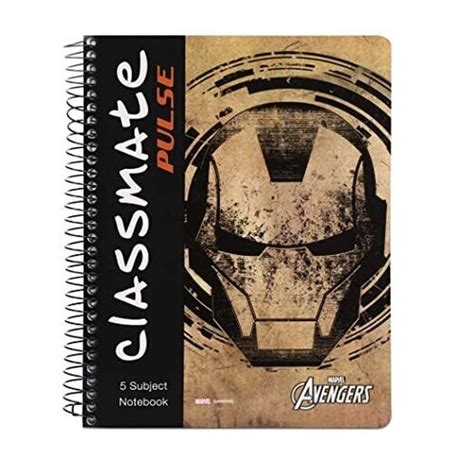 Classmate 2100128 Soft Cover 5 Subject Spiral Binding Notebook, Single ...