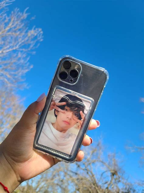 Kpop Transparent Photo Card Phone Case Photo Card Slot Phone Case