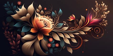 Abstract art colorful botanical background. Luxury modern wallpaper ...