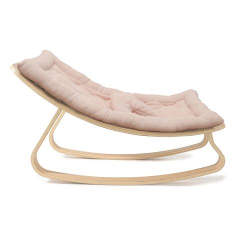 Levo Beech Wood Baby Bouncer Nude Charlie Crane Design Baby Smallable