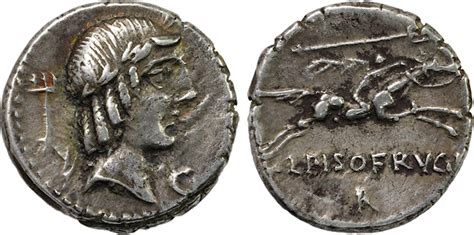 Roman Republic Denarius L Calpurnius Piso Frugi Bc Ma Shops