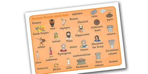 Ancient Greece Word Mat Ancient Greece Greece Ancient