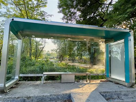 Steel Prefab Bus Stop Shelter Roof With Solar Panel Rs 800000 Piece