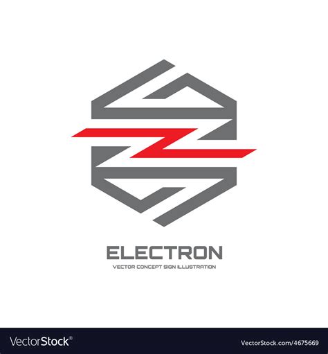 Electron - logo concept Royalty Free Vector Image