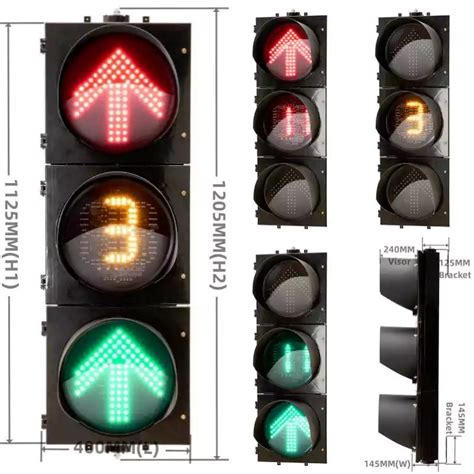 Mm Inch Aspect Arrow Led Traffic Light With Countdown Timer