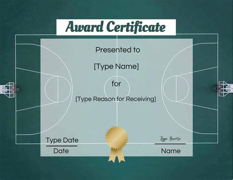 Free Printable Basketball Certificates Edit Online And Print At Home