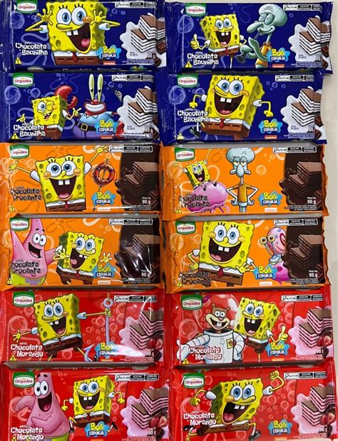 Nova linha de wafers da Orquídea tem personagens do Bob Esponja