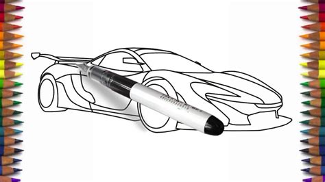 How To Draw Mclaren P1 Step By Step Drawing A Supercar Youtube