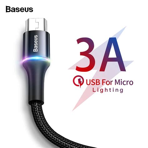 Baseus Led Lighting Micro Usb Cable A Fast Charging Charger Microusb