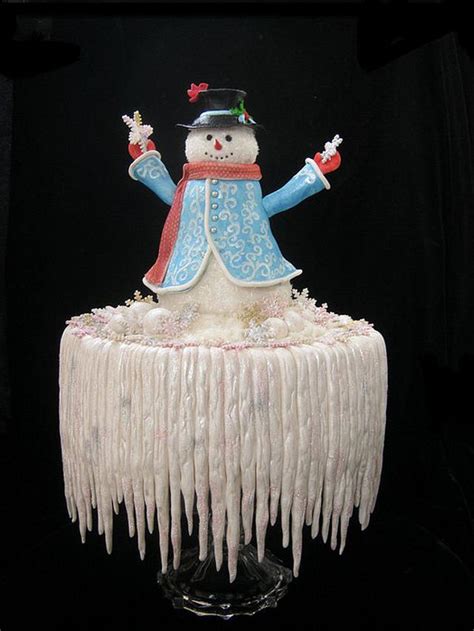 Snowman Decorated Cake By Marina Danovska Cakesdecor