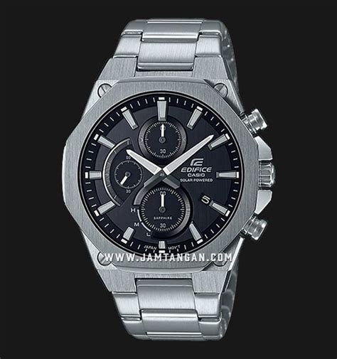 Casio Edifice Slim Line Efs S D Audf Chronograph Tough Solar Black