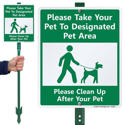 Designated Pet Area Signs Dog Area Signs From 5