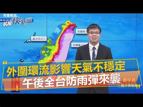 快新聞／外圍環流影響天氣不穩定 午後全台防雨彈來襲－民視新聞 民視新聞網