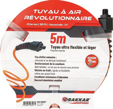 Rallonge Tuyau Air Ultra Flexible Raccords 1 4 Drakkar Equipement