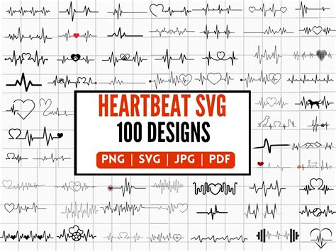 Heartbeat Svg Bundle Heartbeat Png Files Heartbeat Monogram