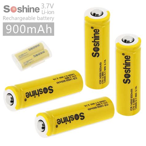 Pcs Soshine V Icr Mah Li Ion Rechargeable Battery With