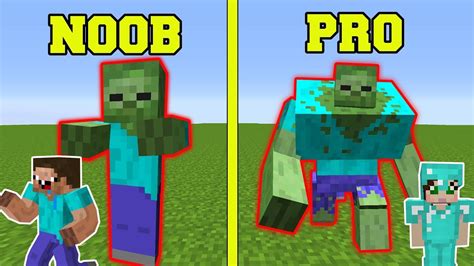 Minecraft Noob Vs Pro Zombie Mutant Experiments In Minecraft