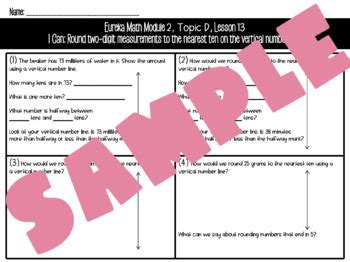 3rd Grade Eureka Math TEKS Edition Lesson Notes Module 2 TPT