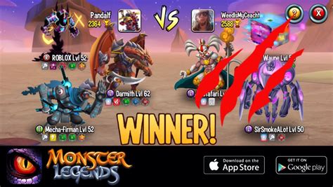 I Rule At The Monster Legends Arena If You Dare To Challenge Me Start