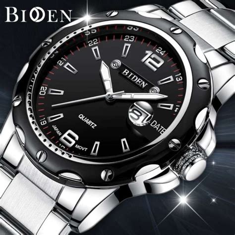 Jual Jam Tangan Biden Fashion Pria Analog Pita Jala Bisnis Hitam Di