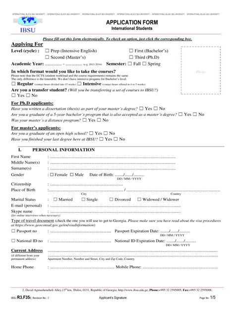 Fillable Online Ips Ibsu Edu Application Form Student Affairs Fax