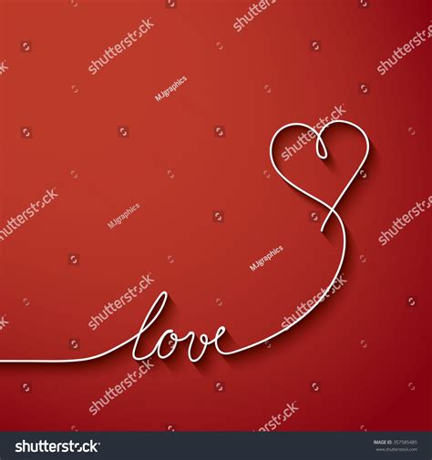 Valentine Card Background Hand Written Love Stock Vector Royalty Free