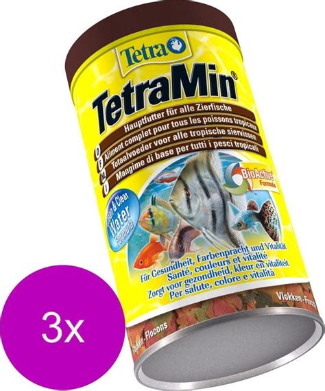 Tetra Tetramin Bio Active Vlokken Vissenvoer 3 X 500 Ml Bol