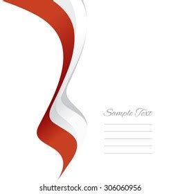 Abstract Stylish Red Wave Background Empty Stock Vector Royalty Free