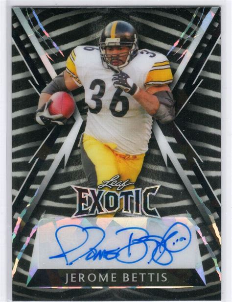 2023 Leaf Exotic Football Jerome Bettis Mojo Zebra Crystal Version Auto