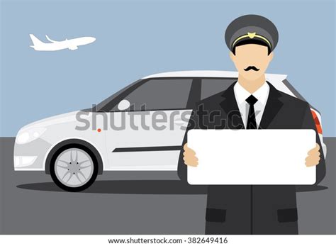 Driver Who Met Airport Placard Stock Vector (Royalty Free) 382649416