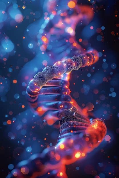 Uma Representação De Uma Molécula De Dna Em Um Contexto Quântico Com